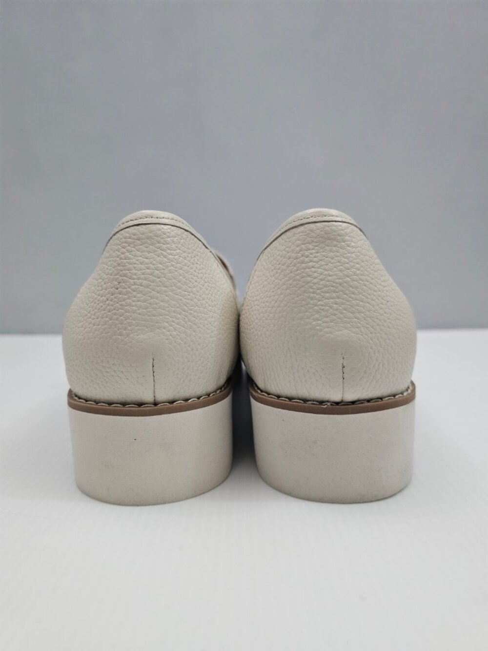 Vionic Cheryl II Lug Sole Penny Loafer Womens 11 Ivory Leather Comfort Platform - Picture 10 of 13